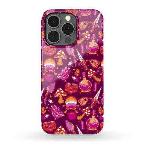 Lesbian Pride Witch Pattern Phone Case